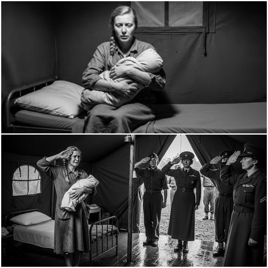 The Ward Fell Silent as British Nurses Slowly Saluted a German Mother—Her Refusal to Let Go Revealed a Hidden Wartime Story of Defiance, Compassion, and a Moment of Shared Humanity That Shattered Enemy Lines and Changed Everyone Who Witnessed It Forever