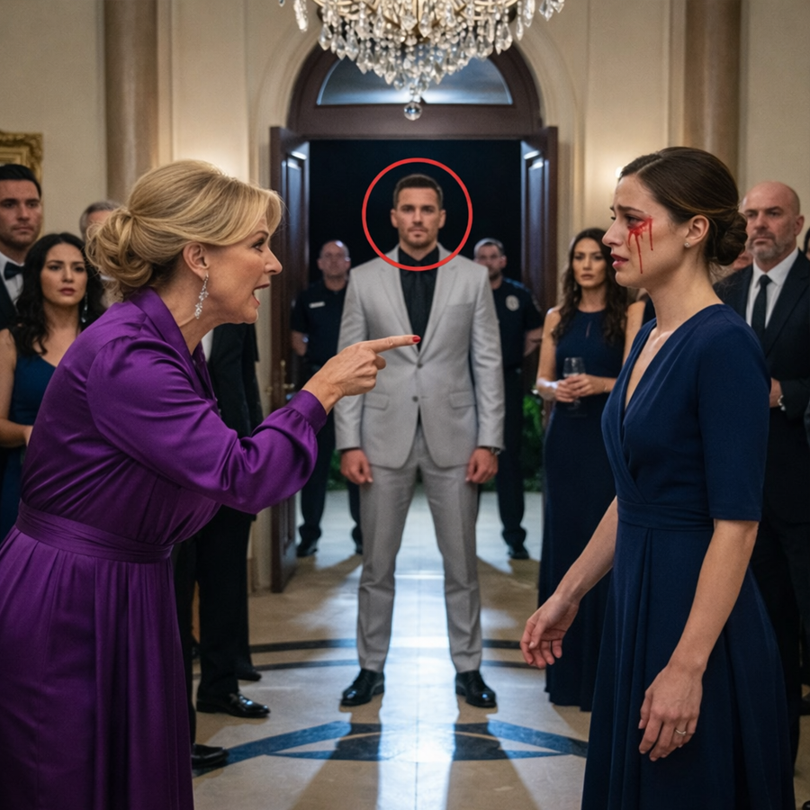“Get Out — You’re Just a Maid!” The Mother-in-Law Screamed as Guests Looked Away in Silence. She Believed the Humiliation Was Final. The Woman Stood Frozen, Holding Back Tears, With No One Willing to Defend Her. Then the Front Doors Opened. A Man Entered — Calm, Confident, and Completely Unimpressed by the Scene. Within Minutes, Whispers Turned to Panic, Power Shifted Without a Single Threat, and the Family Realized the ‘Maid’ They Had Just Thrown Out Was Protected by a Billionaire No One Dared to Challenge. What Happened Next Changed Everything.