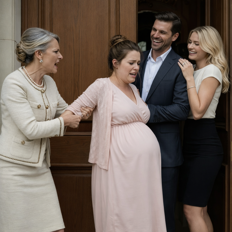 A Billionaire Family Kicked Out His Wife While She Was in Labor — But What Happened Next Turned Their Perfect Empire Into a Public Nightmare: A Woman Alone in the Dark, a Closed Gate That Changed Everything, Secrets Buried Behind Luxury Walls, and a Decision Made in Desperation That Would Rewrite Power, Loyalty, and Legacy Forever. What She Did After Being Turned Away Was Calculated, Shocking, and Impossible to Undo. This Is Not Just a Story About Wealth and Cruelty — It’s About What Happens When Control Meets Courage, and Pride Underestimates a Woman With Nothing Left to Lose.