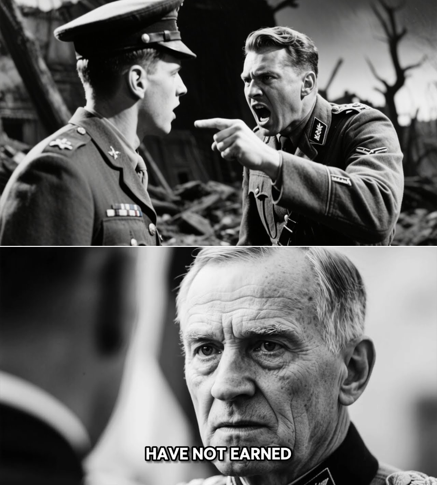 A Nazi-Era General Glared at the Young American Captain and Refused the Salute—Then the Captain Quietly Reached Into His Coat, Spoke One Calm Sentence, and Triggered a Chain of Events That Left an Entire штаб Silent.