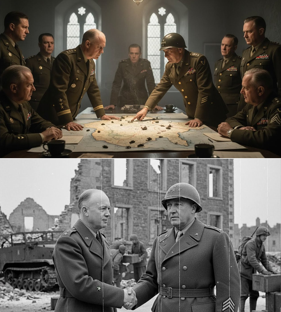 Eisenhower Expected Excuses—Not a 48-Hour Miracle: What Patton Quietly Slipped Into the War Room, the Two Words He Whispered After Everyone Left, and the Hidden Plan That Made the “Impossible” Sound Almost… Already Done