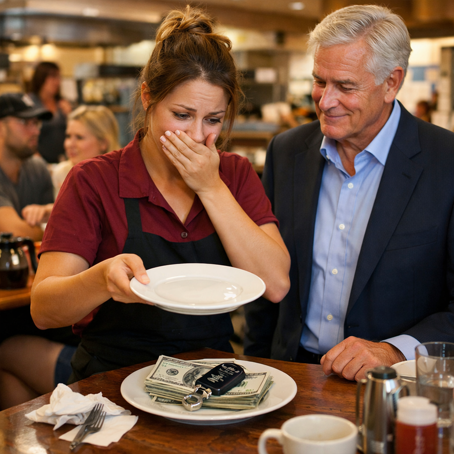 The Billionaire Left a Zero Tip and Walked Away Calmly—Until a Single-Mom Waitress Lifted His Plate and Found the One Secret That Could Rewrite Her Family’s Future