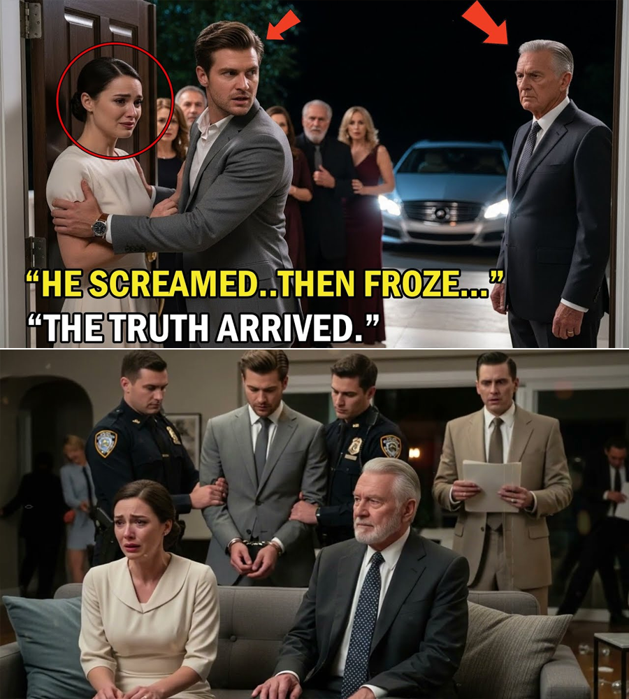 He Humiliated Her Before the Whole Party—Until a Wealthy Stranger Arrived, Raised a Quiet Hand, and Said, “She Is My Daughter”