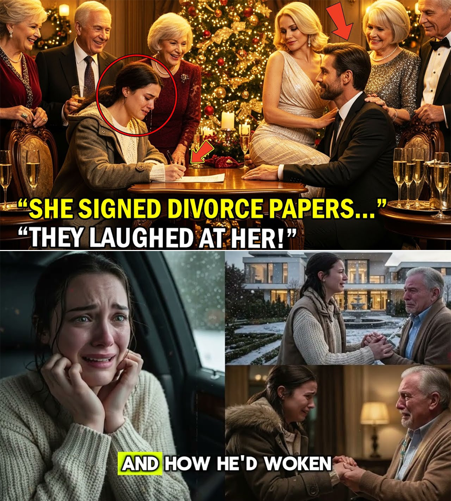 In Tears, She Signs the Divorce Papers at the Company Christmas PartyโNot Knowing She Is the Billionaireโs Secret Heiress, Whose Fortune Was Stolen and Hidden Beneath a Name