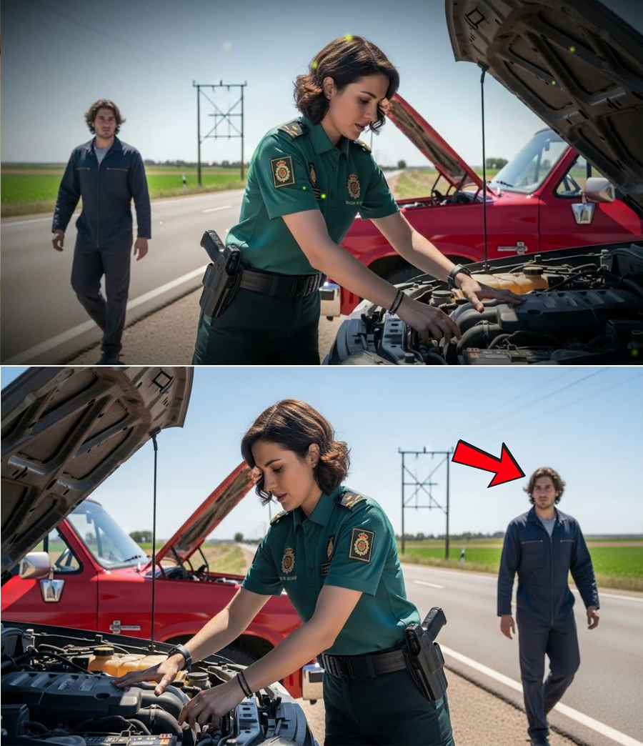 On a Rain-Black Highway, a Lone Mechanic Helped a Stranded CopโThen Froze When the Flashlight Revealed a Face Heโd Spent Years Trying to Forget