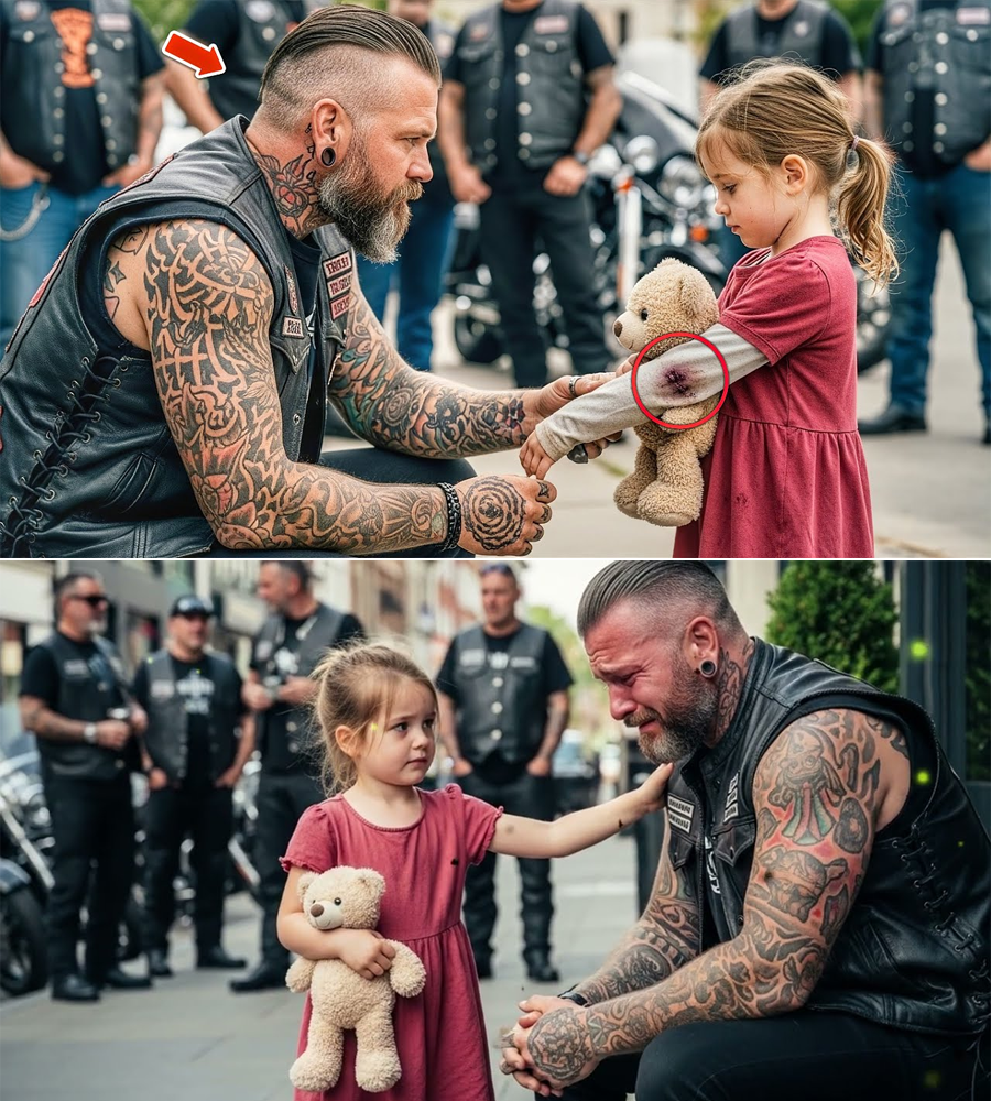 A Little Girl Tugged a Hells Angel’s Leather Sleeve for Help in the Cold Rain—What He Found in Her Backpack Shattered Him Into Tears