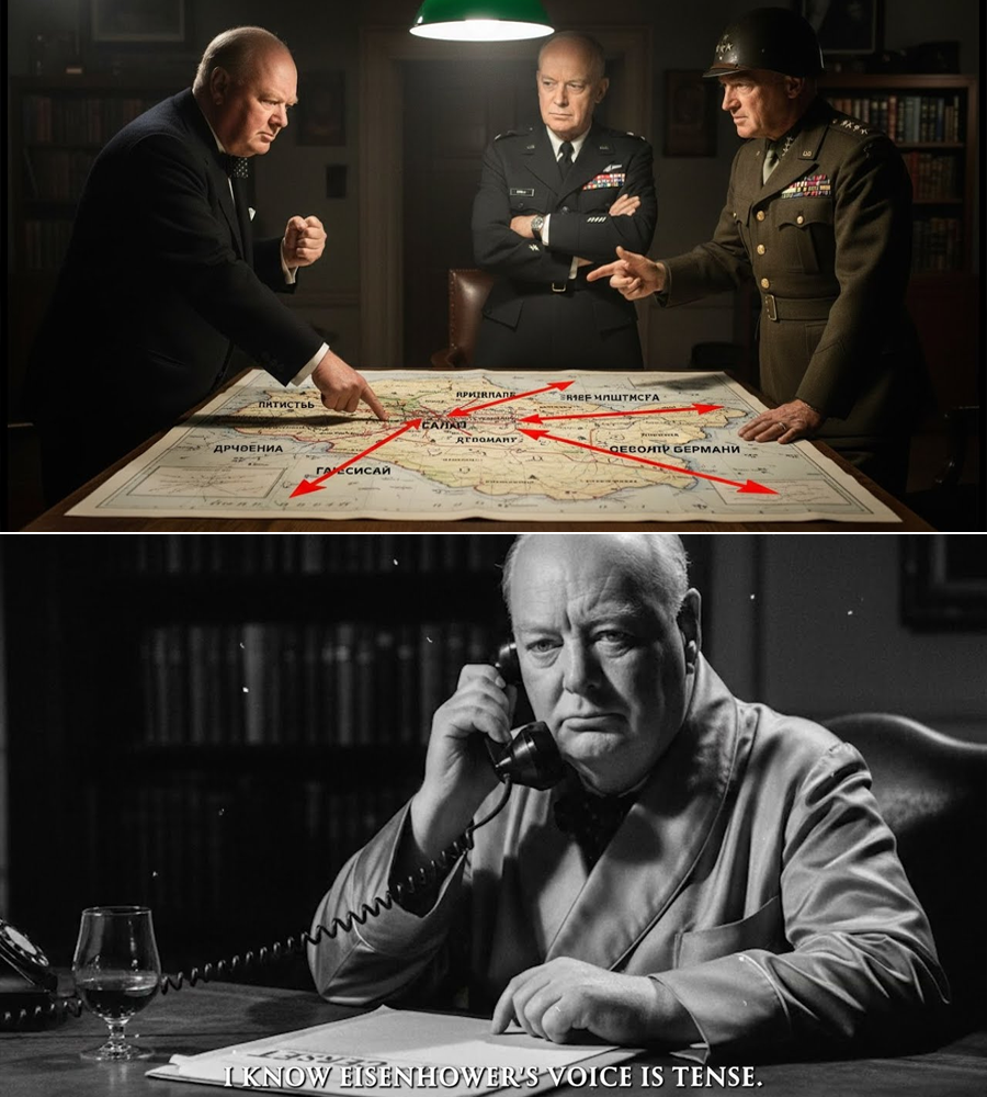 “He’s Planning What?!”—When Churchill Found Patton’s Hidden Maps Marking Soviet Lines, a Quiet Alliance Fractured in One Night of Secrets, Doubt, and Dangerous Decisions