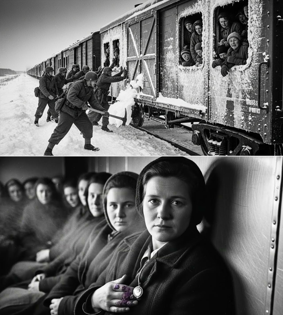 “German Women Captives Were Locked in a Freezer Car on a Siberian Rail Line — Americans Broke Through Ice”