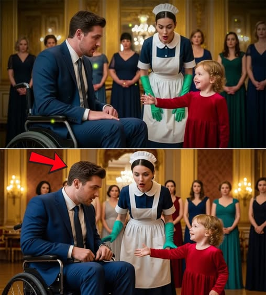 The Paralyzed Millionaire They Walked Past Every Day—Until a Cleaner’s Quiet Daughter Asked Him for One Slow Dance, and Everything He Thought He’d Lost Returned