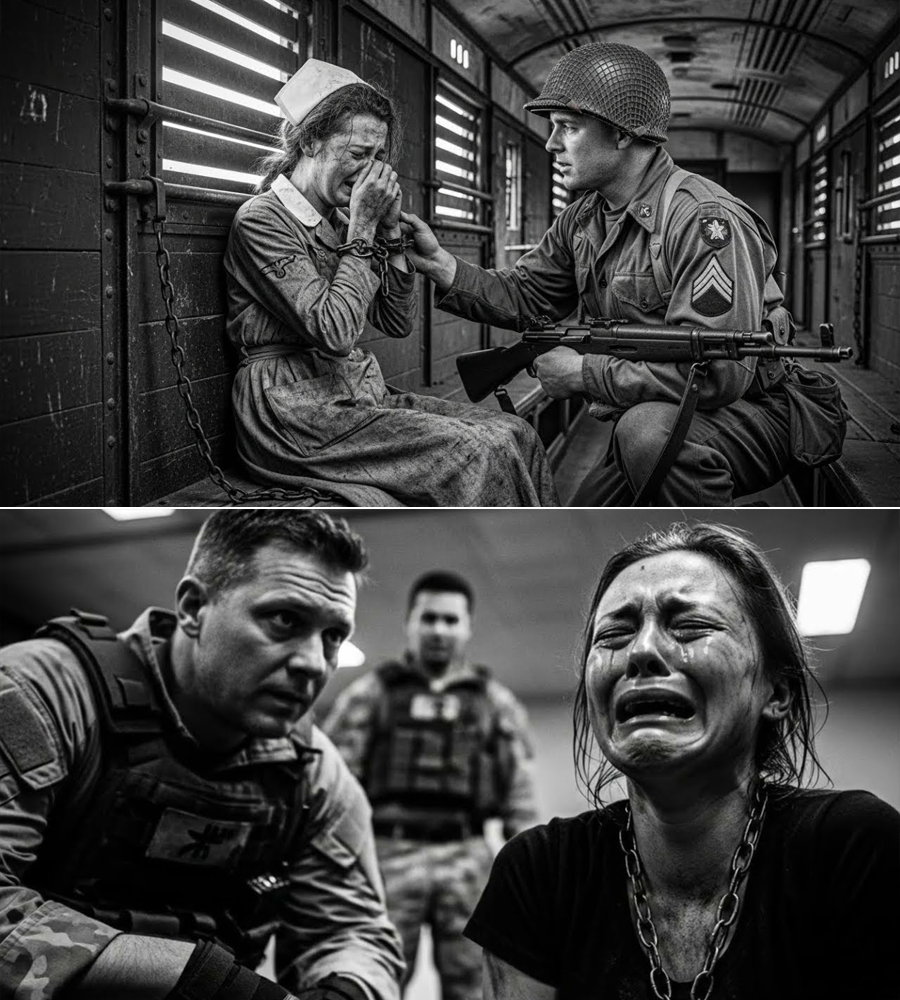 She Was a German Nurse Prisoner, Hidden in a Locked Freight Car With Chains—When an American GI Asked One Simple Question, the Entire Train Fell Silent… and Her Answer Exposed a Secret No One Was Ready to Hear