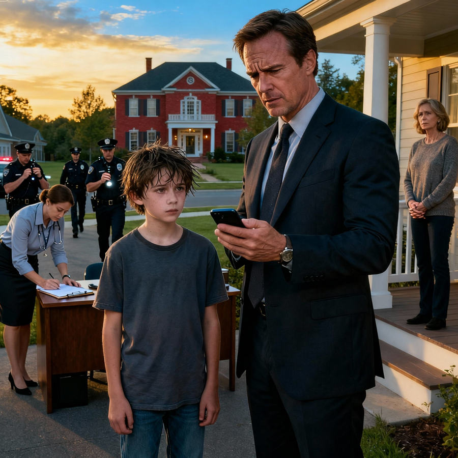 “‘It Burns When I Go,’ a Child’s Quiet Sentence Sparks a Chain Reaction: A School Secretary Files a Report, a Powerful Father Is Alerted, and Before Dawn, Nineteen Officers Surround a Mansion as a Community Holds Its Breath”