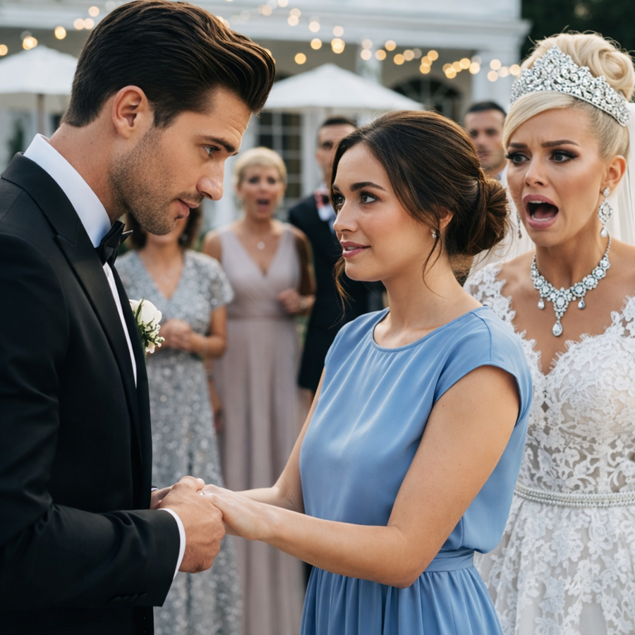 She Arrived Alone, Dressed Simply, and Took a Seat No One Wanted at the Back of the Wedding. Guests Whispered. Some Smirked. Others Pretended She Didn’t Exist. To Them, She Was Just Another Unimportant Face in a Sea of Luxury. But As the Ceremony Paused and the Billionaire Groom Looked Out Over the Crowd, His Expression Changed. He Leaned Forward and Whispered a Single Name. In That Instant, Silence Crashed Over the Celebration, Smiles Faded, and the Woman Everyone Ignored Became the Center of a Story No One Was Ready For.