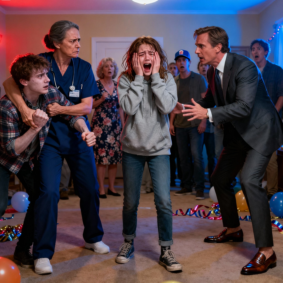 “A Girl Cries ‘He’s Epileptic’ as Flashing Lights Fill a Room, a Caregiver’s Choice Sparks Alarm, and a Wealthy Bystander Intervenes—Unraveling a Disturbing Night, Urgent Questions, and an Investigation That Leaves a Community Demanding Answers In the Aftermath of Shock”