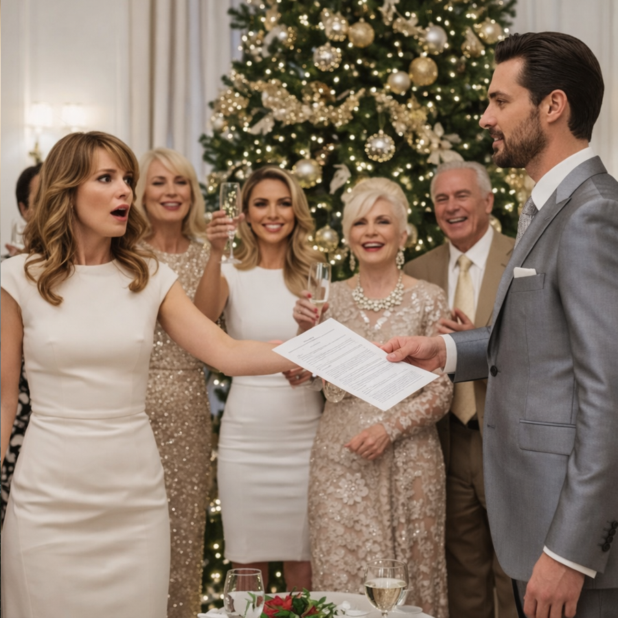 HE SERVED HER DIVORCE PAPERS ON CHRISTMAS DAY: The Room Full of Laughter, the Family That Applauded Her Pain, the Smile She Forced While Everything Cracked — And the Quiet, Unstoppable Chain of Decisions She Made Next That Left Every Single One of Them Regretting That Celebration Forever