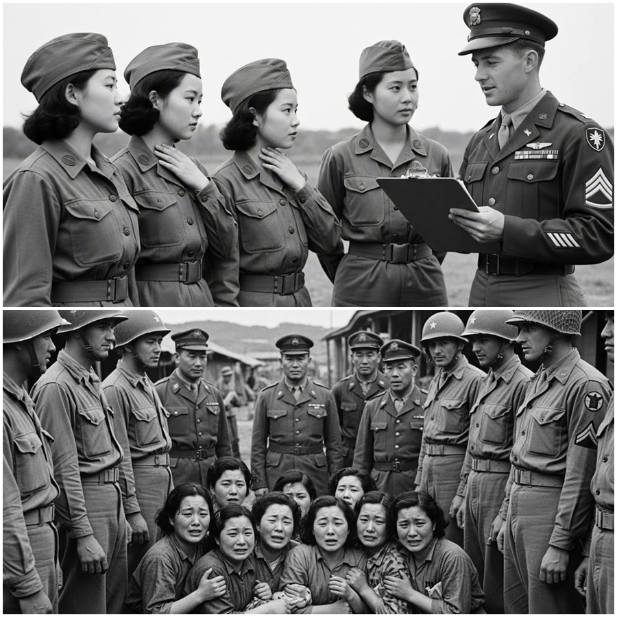They Expected Orders, Punishment, or Silence — Instead, the Japanese Women Prisoners Broke Down in Tears When American Soldiers Suddenly Stepped Between Them and Their Own Commanders, Raised Their Voices for the First Time, and Drew an Invisible Line No One Was Allowed to Cross, Creating a Moment So Shocking That Time Seemed to Stop, Loyalties Were Tested, Fear Turned Into Disbelief, and the Women Realized the Unthinkable: the Enemy They Had Been Taught to Fear Was the Only One Willing to Protect Them That Day