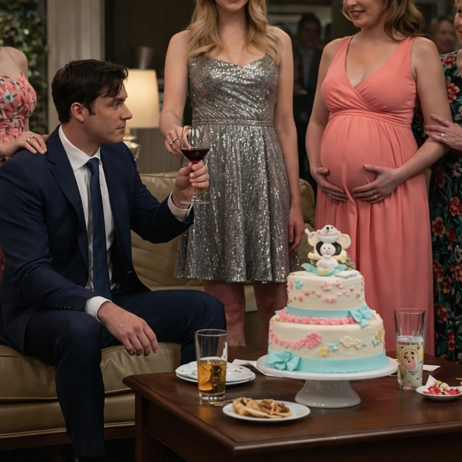 “She Thought the Banquet Was Her Stage and Humiliation Was Her Weapon—Until Everything Suddenly Stopped: What Began as a Lavish Celebration Turned Into a Chilling Power Shift When the Husband’s Arrogant Wealthy Ex Repeatedly Targeted His Pregnant Wife, Pushing Boundaries in Front of Everyone, Until One Unexpected Move by the Husband Silenced the Entire Room, Exposed Hidden Motives, Shattered Old Illusions, and Left Guests Staring in Disbelief at a Truth No One Was Prepared to Face.”