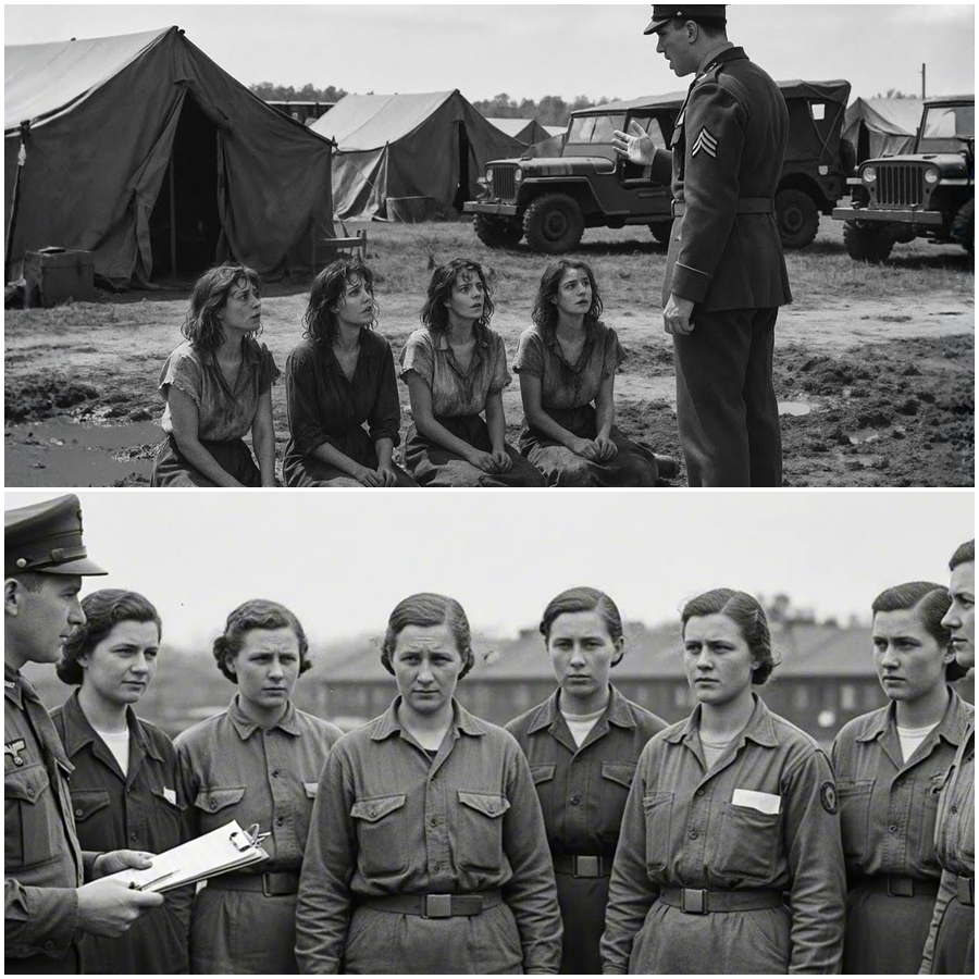 “We Won’t Take Our Clothes Off!” the German Women Cried in Panic as Orders Were Misunderstood and Fear Swept Through the POW Camp — Certain That Humiliation Was Inevitable, They Braced for the Worst, Until American Soldiers Suddenly Stopped Everything, Changed Procedures on the Spot, and Did Something No One Expected, Creating a Moment So Powerful That Tension Melted into Tears, Beliefs Were Shattered, and the Women Realized the People They Feared Most Were the Only Ones Willing to Protect Their Dignity That Day