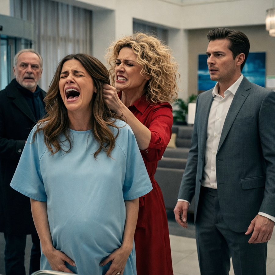 A Hospital Corridor Fell Silent When a Disturbed Woman Lunged Toward a Billionaire’s Expecting Wife—But What Followed Wasn’t Loud, Violent, or Predictable: One Measured Decision, Made Behind Closed Doors, Unraveled Hidden Truths, Exposed a Web of Deception, and Triggered a Chain of Consequences That Left an Entire City Questioning Power, Protection, and What Justice Really Looks Like