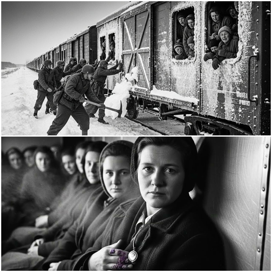 ICE, SILENCE, AND SCREAMS NEVER HEARD: The Frozen Train That Vanished into Siberia, the German Women Trapped in a Moving Ice Tomb, and the Shocking Midnight Rescue That No One Was Supposed to Know About — A Wartime Mystery Buried Under Snow, Secrets, and a Rail Line That Still Refuses to Speak