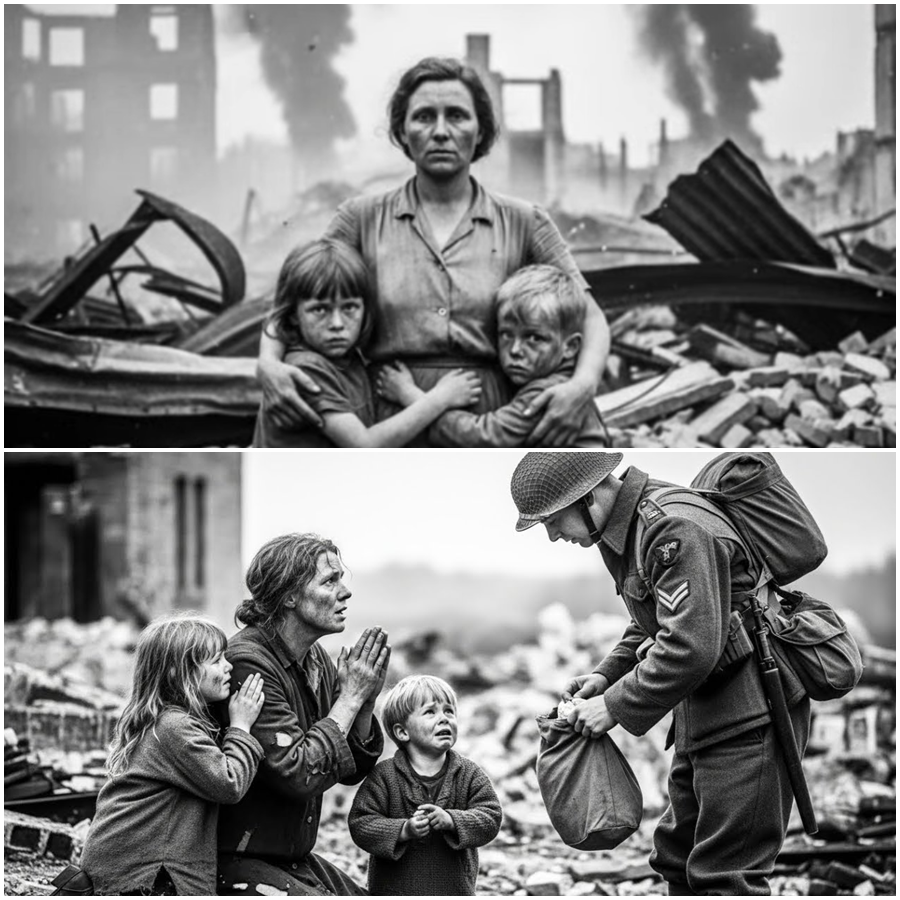 A Desperate German Mother Pleaded With a British Soldier for Food Never Imagining His Quiet Response Would Defy Orders, Restore Dignity, and Reveal a Stunning Act of Humanity That Echoed Far Beyond One Ruined Street and Changed Two Lives Forever