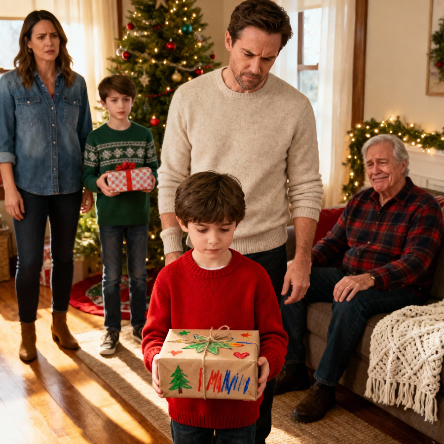 My 6-Year-Old Spent Weeks Creating a Christmas Gift for Our Entire Family—When One Adult Dismissed It as “Cheap Junk,” a Chain of Silent Emotions, Unspoken Regret, and a Shocking Holiday Lesson Began to Unfold Inside Our Home