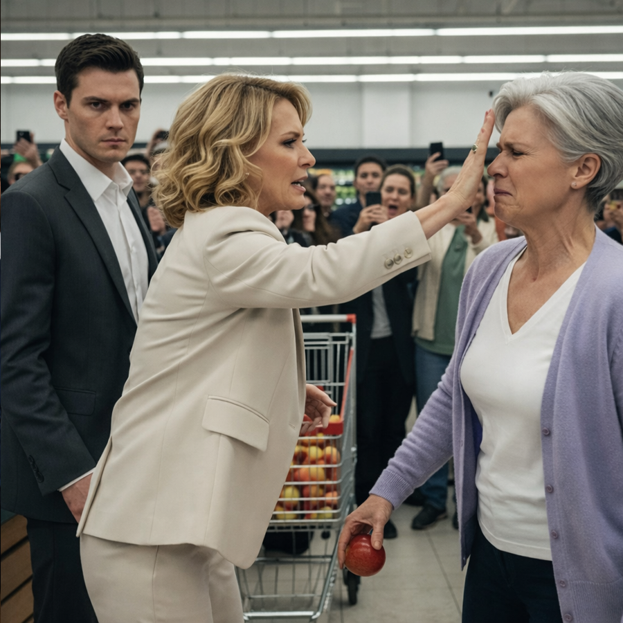 The Moment I Saw My Mother-in-Law Struck in the Supermarket, Everything Changed: A Quiet Aisle, a Crowd Frozen in Shock, and a Billionaire Husband Who Had Stayed Silent for Years Suddenly Reaching His Breaking Point. What Looked Like an Ordinary Shopping Trip Turned Into the Trigger for a Chain Reaction No One Could Stop. Power, Money, and Family Loyalty Collided in a Way That Exposed Hidden Tensions, Old Wounds, and a Decision So Calculated It Redefined Who Was Really in Control. This Is Not Just a Story About a Public Scene — It’s About the Second That Forced the Truth Into the Open.