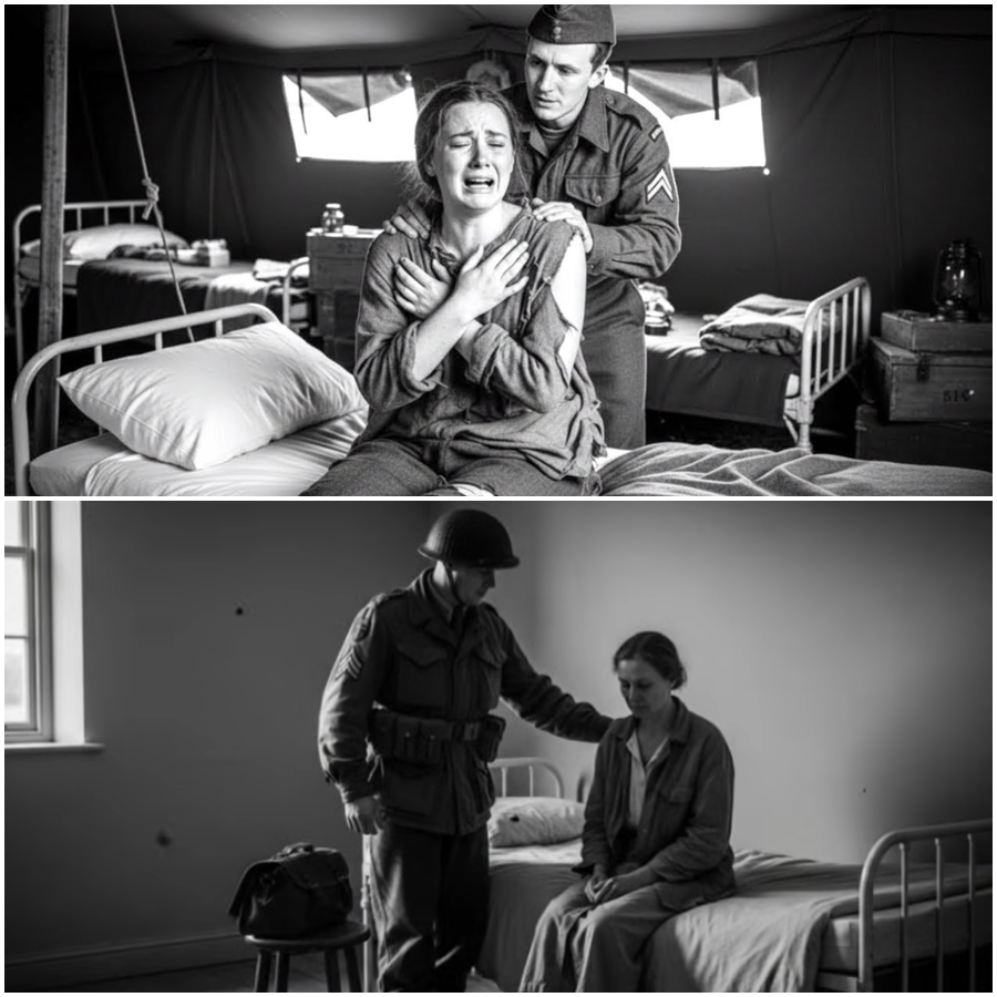 “Please… Not Again,” She Whispered — The Camp Fell Silent When a British Medic Reached Out. No One Expected Fear to Break Through the Barbed Calm Like That. She Was a Prisoner, Exhausted, Wounded, and Trying to Stand Still. But One Gentle Touch Unlocked a Past No One Could See. Guards Froze. Medics Stopped Breathing. Because What Looked Like a Simple Examination Revealed Something Far Deeper — A Story of Survival, Trauma, and a Moment That Redefined Compassion in the Middle of War. What Happened Next Changed How Everyone in That Camp Understood Mercy Forever.