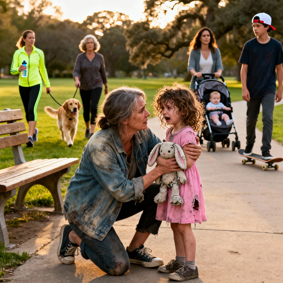 Poor Nanny Comforted a Terrified Little Girl at a City Park, Unaware Her Silent Father Watching Nearby Was a Powerful Millionaire CEO, and What Happened Next Exposed a Hidden Life, Testing Trust, Class, and Fate Forever in One Shocking Afternoon