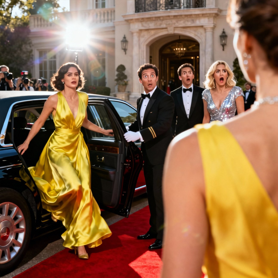 THEY LEFT HER NAME OFF THE LIST—Then a Black Limo Rolled Up and the Doorman Whispered “VIP”: The Billionaire’s ‘Simple’ Wife Stepped Out in a Plain Coat, Not Diamonds, Yet the Host’s Smile Collapsed, the Orchestra Stalled, and Every Phone Went Still—Because the Invitation Wasn’t Missing, It Was Reassigned; In the Next Five Minutes, a Sealed Envelope, a Surprise Donation, and One Unanswered Question About the Billionaire’s Past Turned a Society Snub into a Public Reversal, Leaving His Glamorous Circle Speechless and Wanting Answers Tonight—and the man who ‘forgot’ her invitation watched as she was called to the stage.