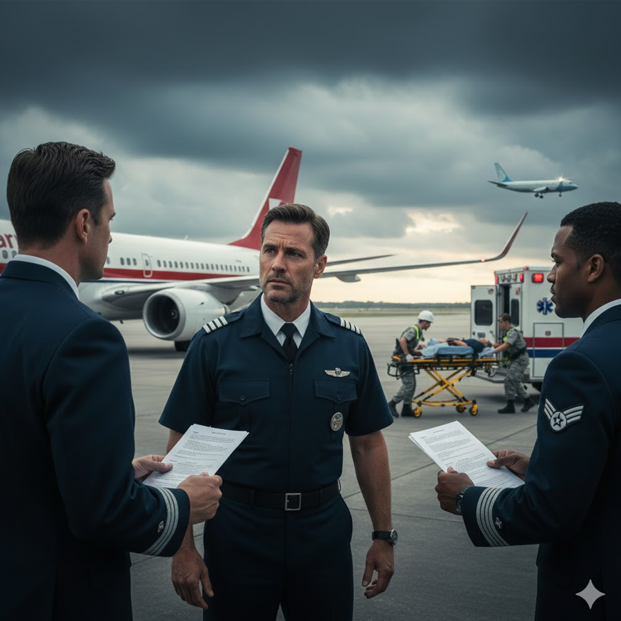 A pilot defied air traffic control to land at a restricted military airfield, saving a dying passenger’s life.