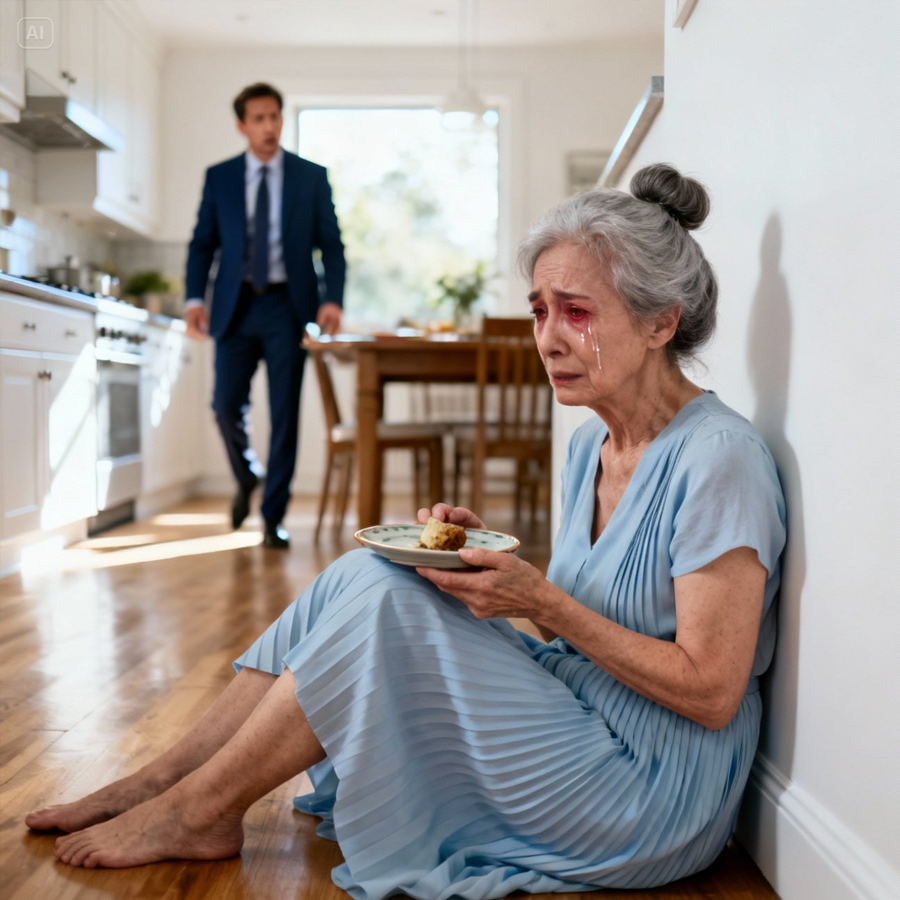 He Had Everything Money Could Buy—Until He Caught His Own Mother Hiding in the Kitchen, Eating Leftovers in the Dark. The Millionaire Thought It Was a Mistake, a Coincidence, Something He Could Explain Away… Until One Quiet Question Unraveled Years of Denial. What He Discovered Next Exposed a Truth So Painful, So Unexpected, That It Shattered His Image of Success, Forced Him to Confront His Greatest Failure, and Turned a Private Moment of Shame Into a Reckoning That Would Change an Entire Family Forever