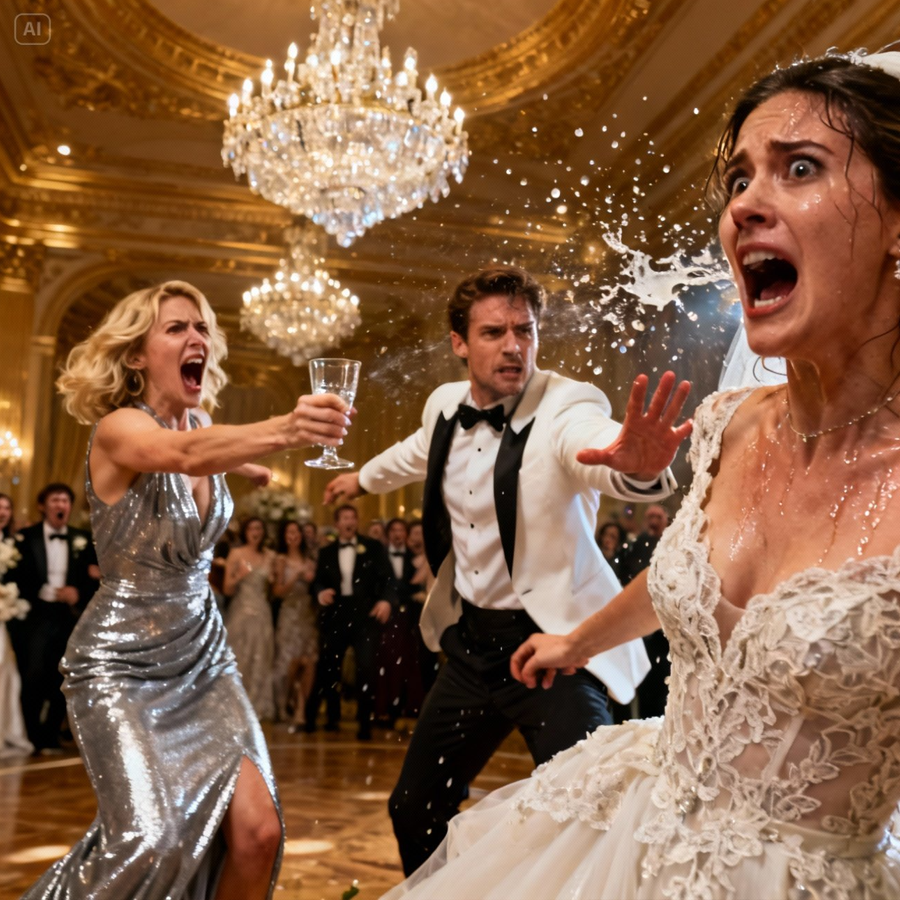 “She Was the Poor Bride No One Noticed—Until Jealousy Turned the Wedding Into a Nightmare. When a Bitter Gold Digger Tried to Destroy Her Forever on the Happiest Day of Her Life, Guests Froze in Horror, the Music Stopped, and Silence Fell Over the Ballroom. What No One Expected Was the Calm, Calculated Move the Billionaire Groom Made Next—A Decision So Powerful, So Unforgiving, and So Shocking That It Changed Every Life in the Room. This Wasn’t Just a Wedding Scandal. It Was a Reckoning.”