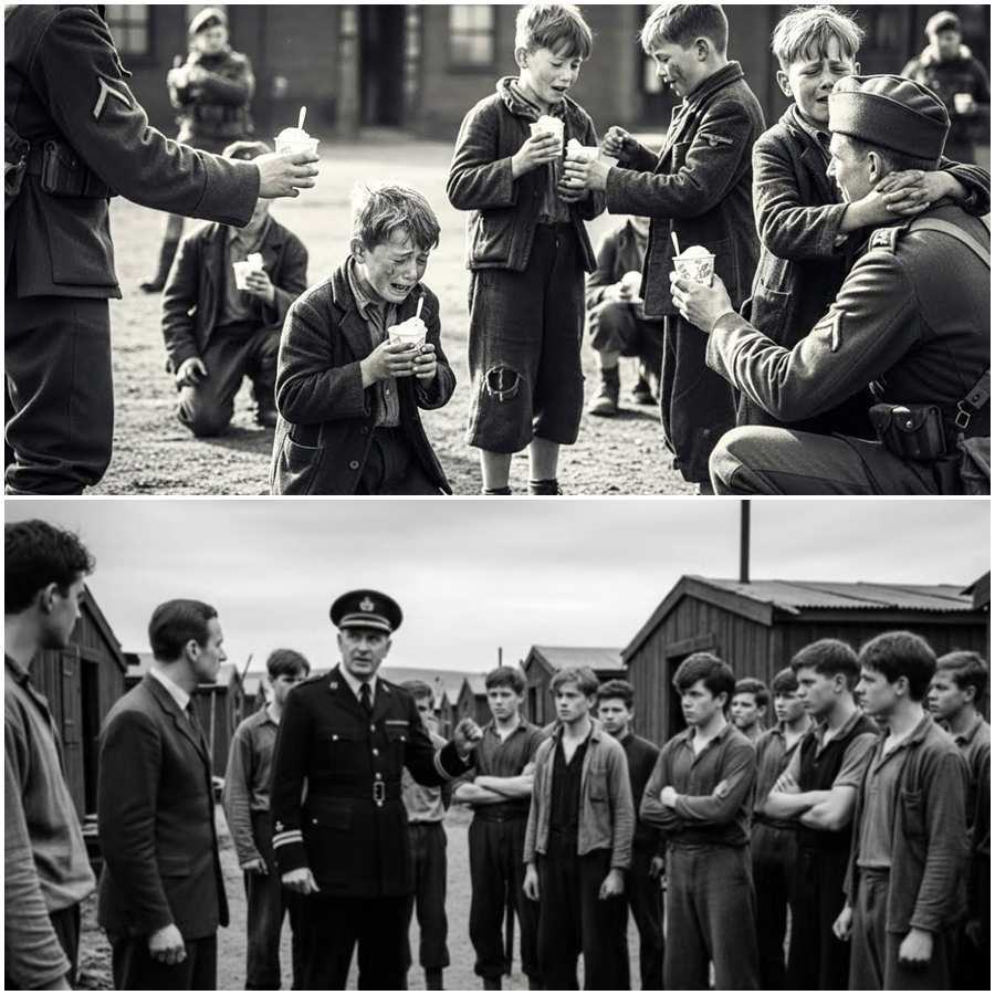 When Starving German Child Detainees First Saw British Ice Cream After the War, Their Innocent Reaction Silenced Hardened Soldiers, Unleashed Tears No One Expected, and Revealed a Moment of Humanity So Powerful It Rewrote What Victory, Mercy, and Compassion Truly Meant