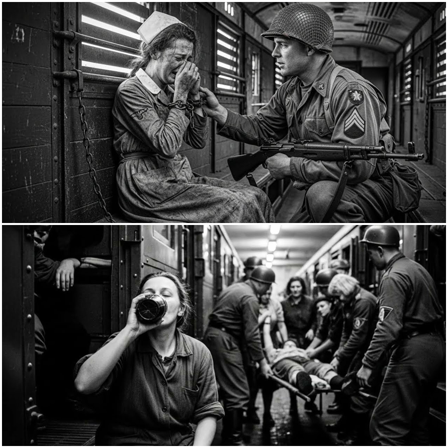 German Nurse POW Was Found Chained in a Cattle Car — Then One American Soldier Asked a Single Question That Changed Everything: What U.S. Troops Discovered During a Routine Rail Inspection Turned Into a Haunting Human Story of Silence, Survival, and Hidden Courage, When a Quiet Prisoner With No Rank, No Weapon, and No Voice Faced a Moment That Broke Through Years of Fear, Exposed a Forgotten Role in Wartime History, and Left Hardened Soldiers Standing Still as a Truth Emerged That No Official Report Could Ever Fully Capture