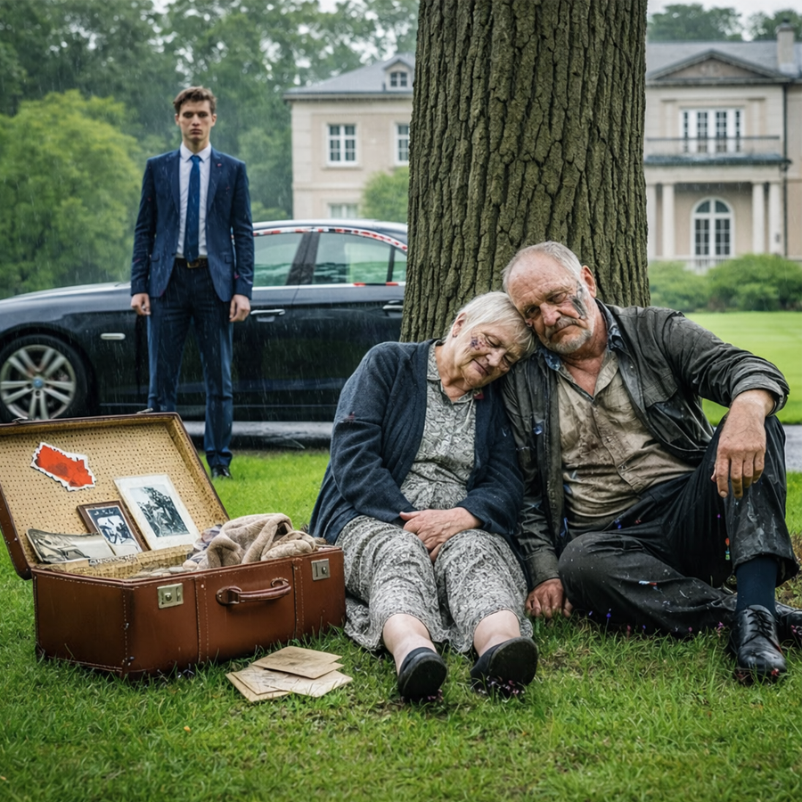 A Wealthy Tycoon Froze in the Rain When He Discovered Two Elderly Strangers Unconscious Outside His Estate, But What Happened Next Exposed a Buried Past, a Secret Fortune, and a Decision That Would Change Every Life Involved Forever, Leaving an Entire Community Questioning Everything They Thought They Knew About Power, Kindness, and Fate