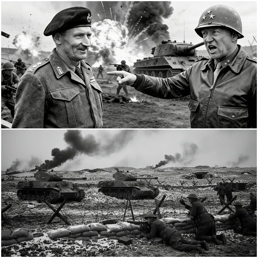 A Secret Power Struggle Behind the Front Lines: When a British Field Marshal Quietly Moved to Control a Critical Road, an Explosive Clash of Egos Unfolded, Hidden Orders Were Issued, Tempers Flared at the Highest Levels, and a Stunning Response From an American General Left the Allied Command Reeling—The True Story of Montgomery, Patton, and the Battle No One Saw Coming