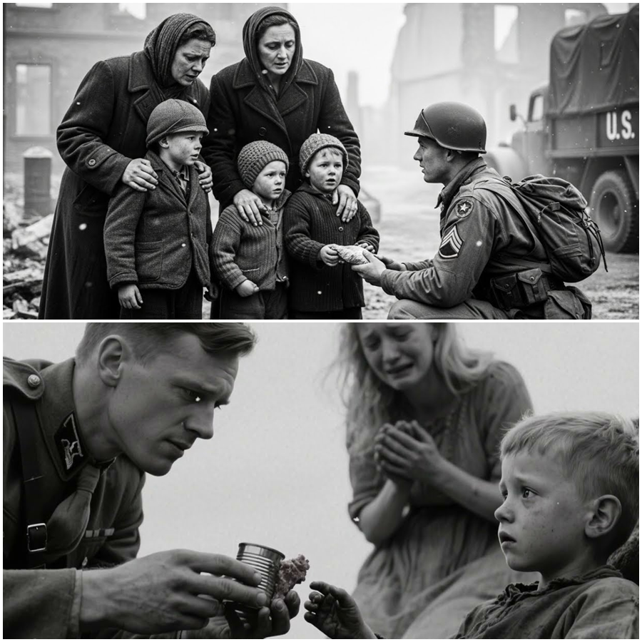 German Families Collapsed in Tears When American Soldiers Crossed Enemy Lines to Save Starving Children in the Final Months of World War Two, Revealing a Hidden Humanitarian Story of Fear, Desperation, Moral Conflict, and Unspoken Choices That History Rarely Mentions but Quietly Changed Lives Forever during the chaotic collapse of Nazi Germany as civilians faced hunger, silence, uncertainty, and moments that forced ordinary soldiers to defy expectations forever