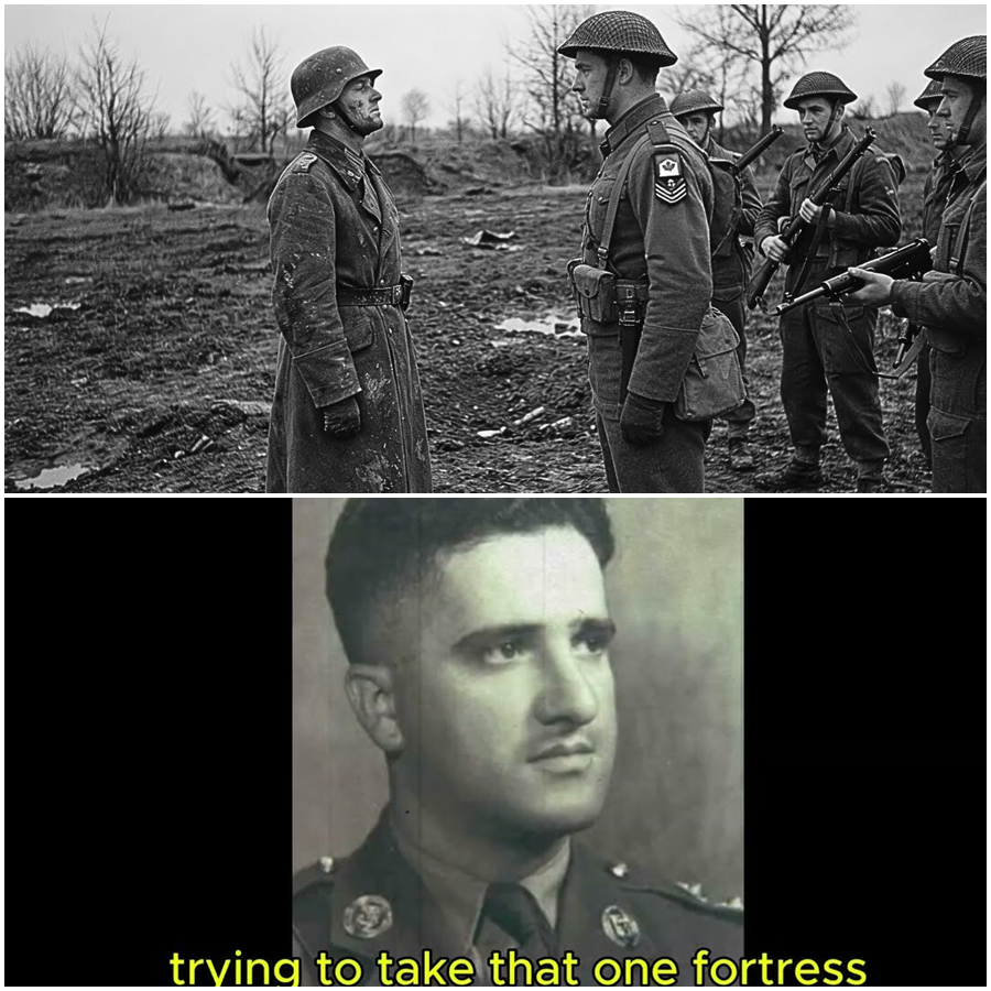 Behind him, 34 wooden crosses stood in neat rows marking fresh graves. 34 Canadian soldiers dead in three days trying to take that one fortress.