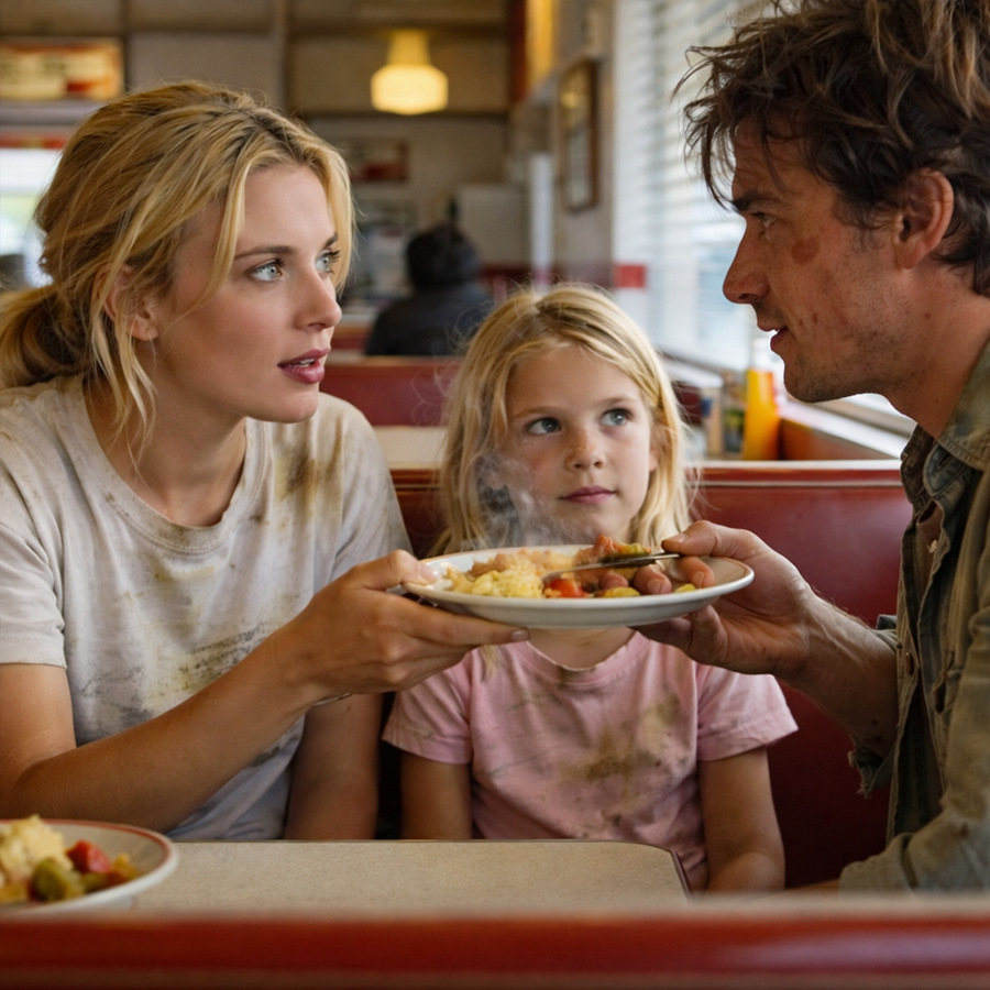 A Billionaire Disguised Himself as Broke and Entered a Small Diner with Nothing but a Plate and a Story — What a Struggling Mother and Her Quiet Daughter Did Without Knowing Who He Was Triggered a Chain of Events That Shocked an Entire Community, Redefined Wealth, and Proved That True Kindness Often Appears When No One Is Watching