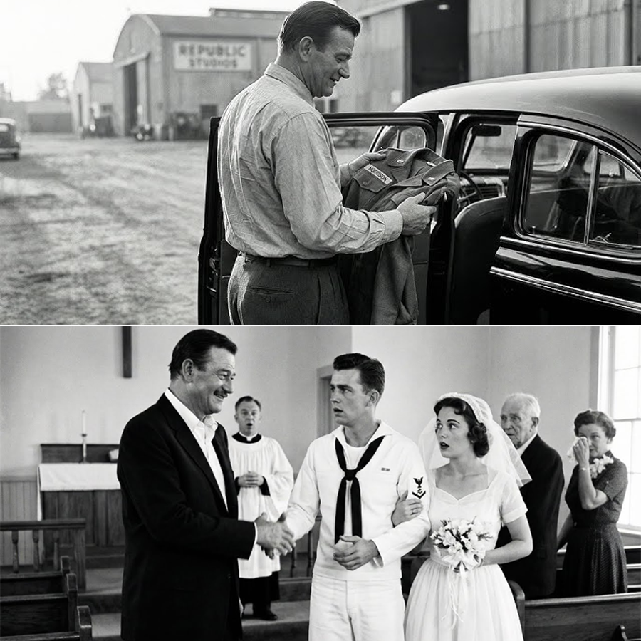 John Wayne Crashed This Sailor’s Wedding—What He Left Them Changed Everything