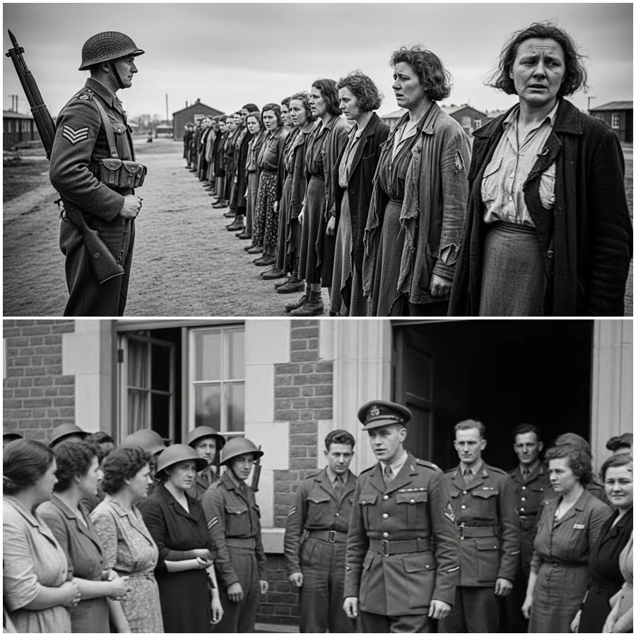 “They Made Us Line Up,” the German Women Remembered—But What the British Soldiers Did Next Defied Every Fear They Had Carried, Shocked the Prisoners Into Silence, and Revealed an Unexpected Act of Discipline, Dignity, and Humanity That No One Had Prepared Them For, Leaving a Moment That Changed How Captivity, Power, and Trust Were Understood Forever in the Ruins of War