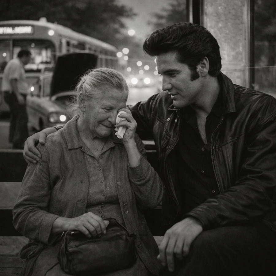 Stranger at Bus Stop Talked for 30 Minutes — When Elvis Revealed Who He Was, She Wept