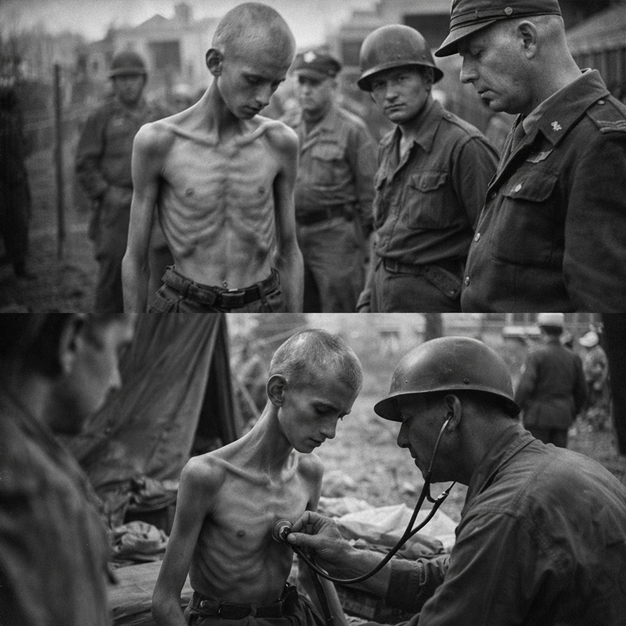 A Frail 15-Year-Old German Soldier Stepped Off a Transport Into an American