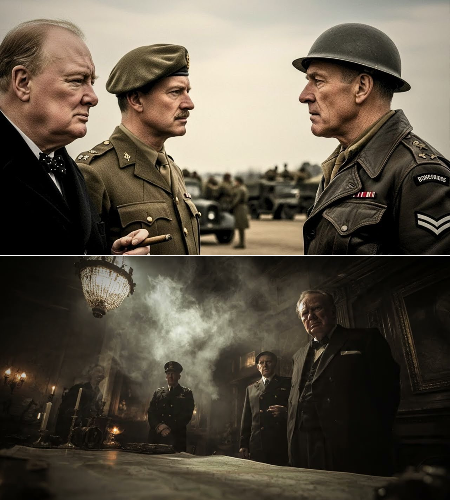 Churchill’s Razor-Sharp Jab Stunned Montgomery at Midnight—“Patton Would Have Done It Faster”—So Monty Whispered One Chilling Sentence That Made the War Room Go Silent