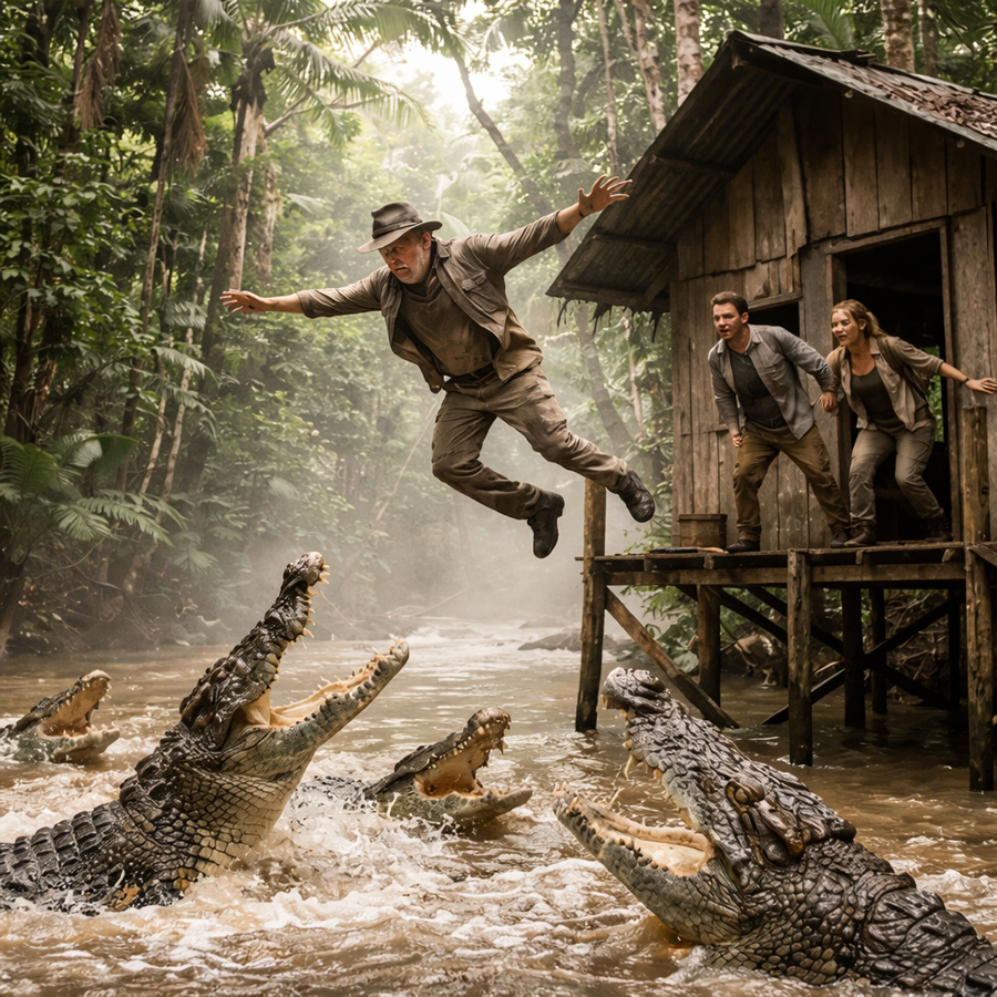 My Son Smiled as I Fell Into the Amazon—Certain My $2 Billion Was Finally His… Until He Walked Into Our House Hours Later and Saw Me Calmly Waiting in My Chair