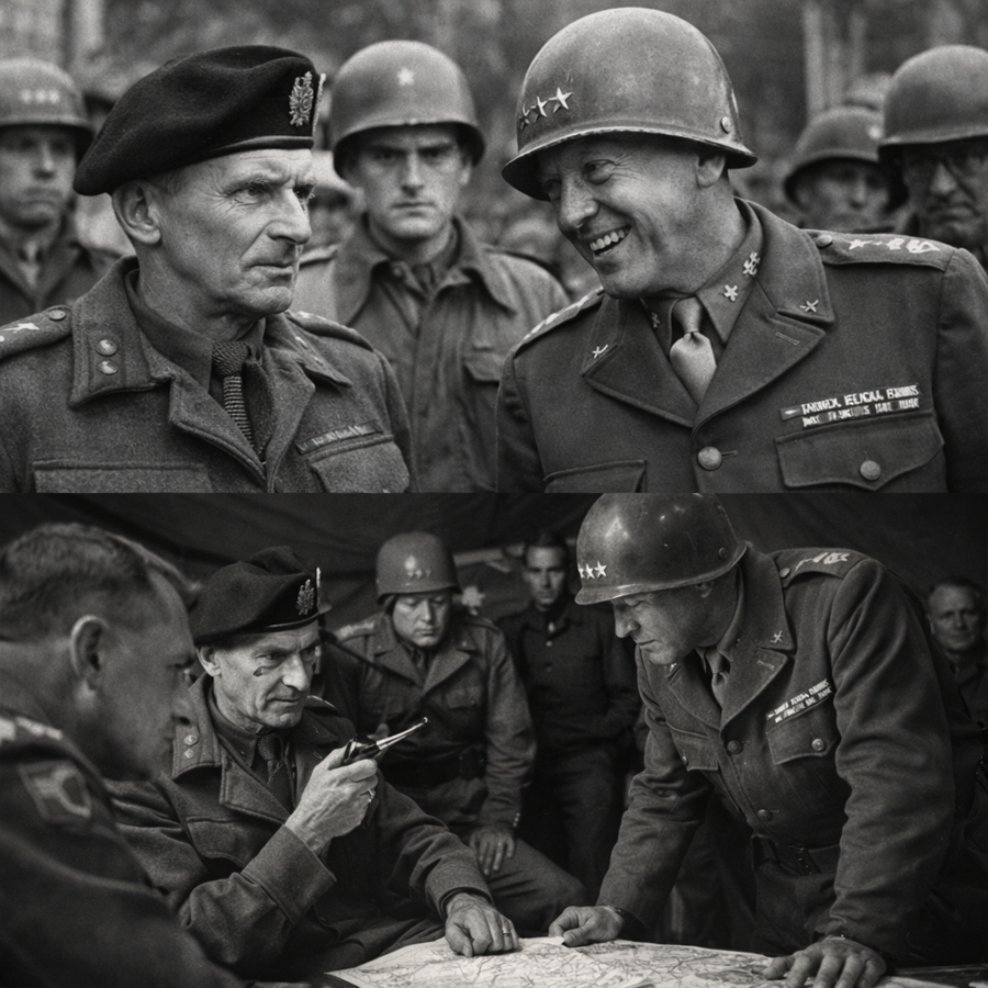 The Rhine Heist: Patton’s Midnight Crossing—and Montgomery’s Razor-Calm Reply to the Press