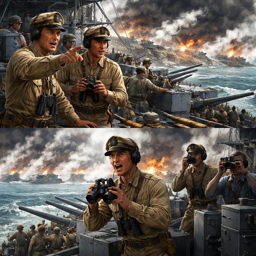 A 15-Kilometer Wall of Thunder Hit Normandy Before Dawn—Then the German Coast “Went Silent,” and One Survivor’s Notebook Revealed What the Bombardment Really Did