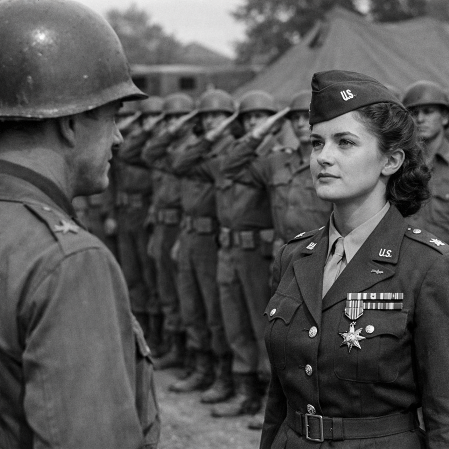 They Laughed at Her “Borrowed” Medal—Then a Sealed War Record Was Opened, One Name Was Read Aloud, and an Entire Battalion Snapped to Attention Like They’d Seen a Ghost