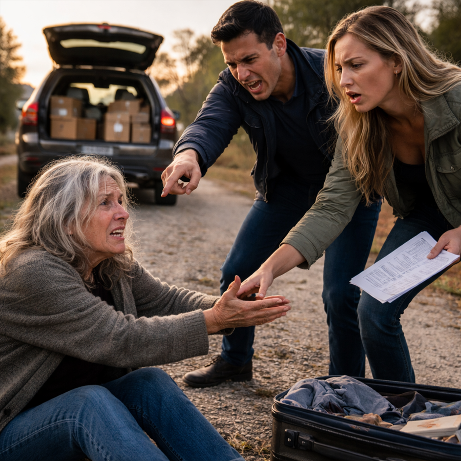 “My Kids Dumped Me on the Road to Steal My Land—But One Hidden Detail Turned Their Betrayal Into a Nightmare”
