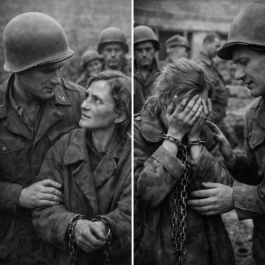 A U.S. Soldier Asked One Simple Question—“When Did You Last Eat?”—and a German Woman in Chains Suddenly Shattered, Revealing a Quiet Wartime Secret That Haunted Everyone Who Heard It